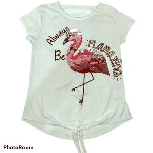 Girls size 7 “ Always be Flamazing” T-shirt